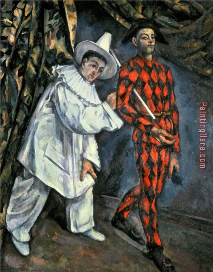 Paul Cezanne Pierrot And Harlequin Mardi Gras 1888 Oil on Canvas